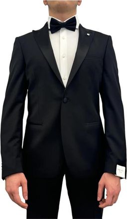 L.B.M. 1911 Elegante Jurk - Heren - Business blazers - Zwart - M - Wol - Kostuums