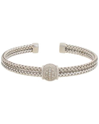 Meshmerise 18K Rose Gold Vermeil 0.1 Ct. Tw. Diamond Mesh Bangle