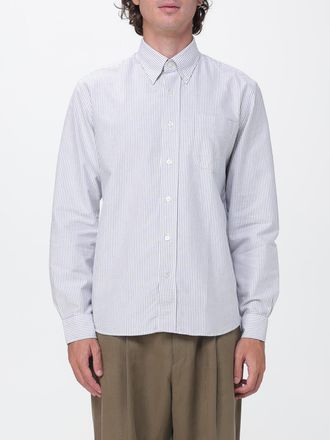 Sebago Striped Cotton Poplin Shirt with Button-Down Collar