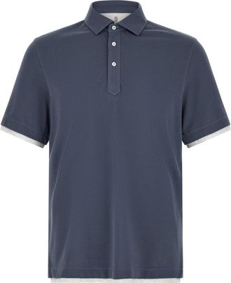 Brunello Cucinelli Hombre, Camisetas, Azul, Talla: S