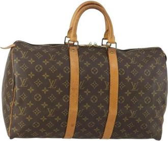 Louis Vuitton Pre-owned Weekend Bags, female, Brown, Size: ONE SIZE Pre-owned Canvas Weekend Bag