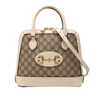 Gucci Pre-owned Horsebit 1955 Satchel - Dames - Pre-owned - Beige - Maat: ONE Size Leer