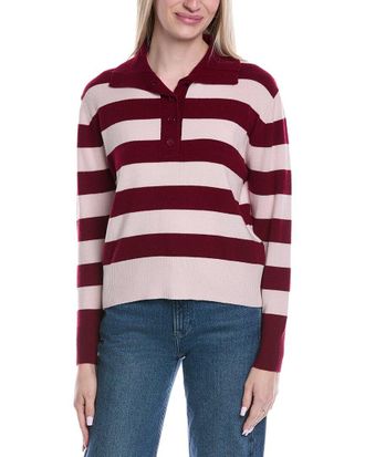 Brodie Stripe Wool & Cashmere-Blend Henley Sweater