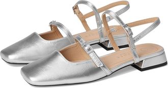 Journee Collection Gretchenn Womens Flat Shoes Silver : 9.5 M, Faux Leather