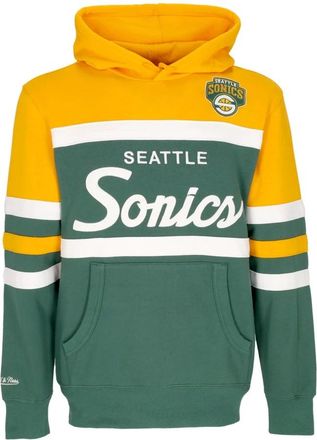 Mitchell & Ness NBA Head Coach Hoodie Seasup - Heren - Sportshirts - Veelkleurig - S - Katoen - Fitness