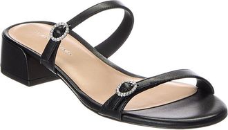 Stuart Weitzman Ginger Xtal Block 35 Leather Sandal