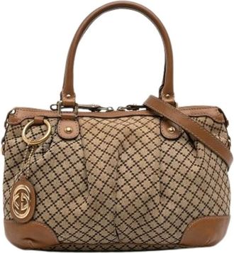 Gucci Pre-owned Handbags, female, Beige, Size: ONE SIZE Pre-owned The Sukey