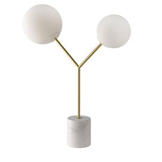 Angel Cerd&aacute; Calacatta-Style Porcelain Marble Table Lamp in White