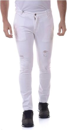 Daniele Alessandrini Smalle Jeans - Heren - Skinny Jeans - Wit - W28 - Katoen - Jeans