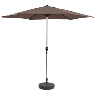 Habitat et Jardin Parasol De Jard&iacute;n Aluminio sol - Gris -&oslash;3m Con Base
