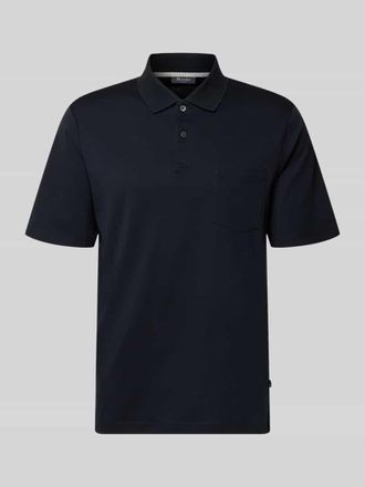 Maerz MAERZ Muenchen Regular Fit Poloshirt mit Brusttasche in Marine, Gr&ouml;&szlig;e 54