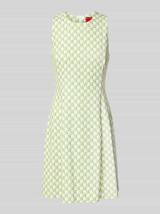 HUGO BOSS Tailliertes Freizeitkleid mit Allover-Muster Modell Kaseli-1 in Hellgruen, Gr&ouml;&szlig;e 34