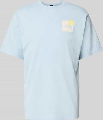 The North Face T-Shirt mit Label-Print in Hellblau, Gr&ouml;&szlig;e XXL