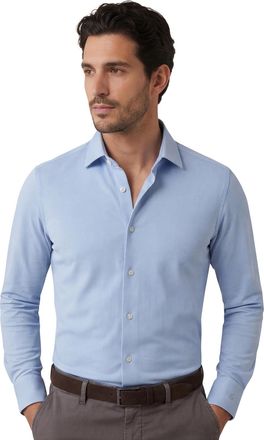 Olymp business overhemd Olymp Luxor 24/7 modern fit lichtblauw jersey