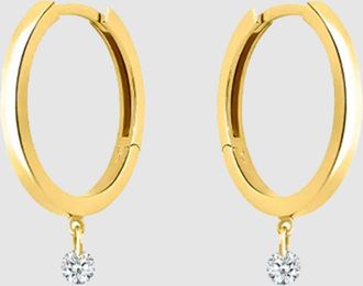 LA BRUNE & LA BLONDE Cr&eacute;oles 360&deg; Diamant Brillant Or Jaune