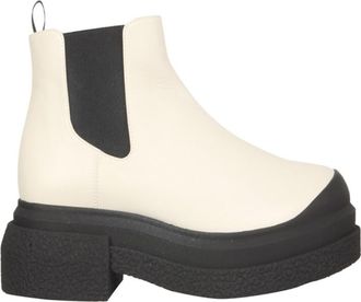 Stuart Weitzman Off White Slip On Boots