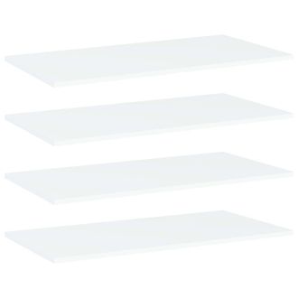 vidaXL Estantes Para Estanter&iacute;a 4 Uds Contrachapada Blanco 80x40x1,5cm Vidaxl