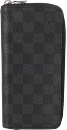 Louis Vuitton Black Gray Damier Graphite Canvas Long Wallet (Bi-Fold) (Pre-Owned)