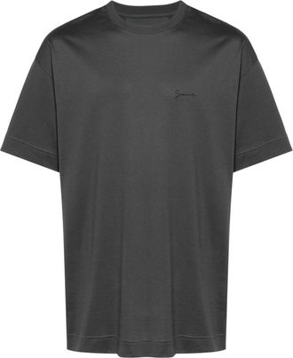 Givenchy logo-print T-shirt - men - Cotton - L - Grey