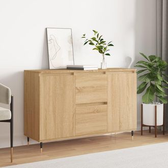 Berkfield Home Sideboard Sonoma Oak 104x35x70 cm Engineered Wood in Brown | Size: 104 x 35 x 70 cm