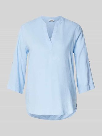 s.Oliver Red Label Regular Fit Blusentop aus Leinen-Viskose-Mix in Hellblau, Gr&ouml;&szlig;e 48