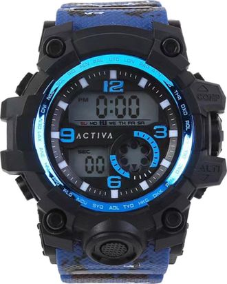 Invicta Activa Digital ACW435-003 Heren Horloge - Quartz Uurwerk - Plastic met blauwe Wijzerplaat - 54mm