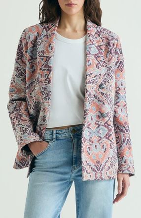 Scalpers Jacquard Print Blazer in Purple at Nordstrom, Size X-Large