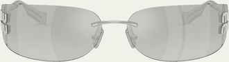 Miu Miu Aube 75MM Rectangular Sunglasses