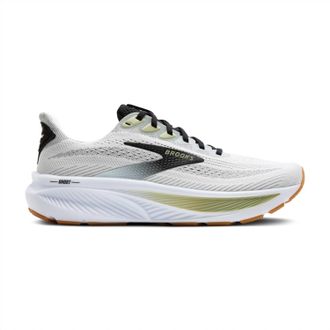 Brooks Mens Ghost 17 Shoe In White/black/tea