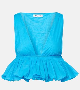Alaia Gathered crop top