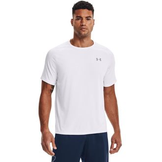 Under Armour Trainingsshirt UNDER ARMOUR UA TECH 2.0 SS TEE, Herren, Gr. 4XL, weiss (wei&szlig;), Jersey, Obermaterial: 100% Polyester, normal, Rundhals, Raglan&auml;rmel abg