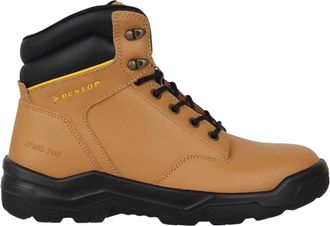 Dunlop Unisex Dakota-veiligheidslaarzen van leer voor volwassenen (Honing)