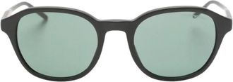 Emporio Armani Zonnebril met rond montuur - Heren - Accessoires - Zwart - Maat: ONE Size