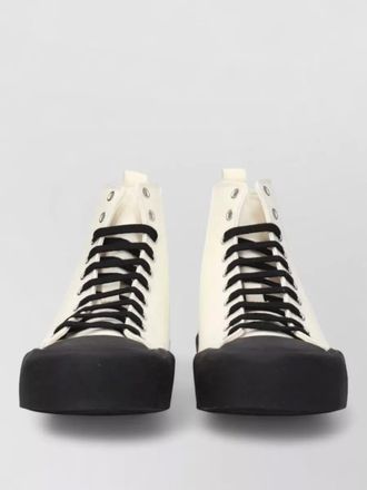 Jil Sander canvas high-top sneakers