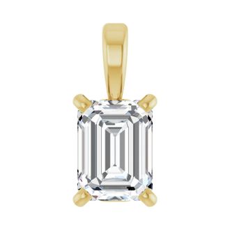 Diamond2Deal 14k Gold 1/3 CT Lab-Grown Diamond Pendant