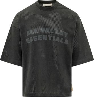 Fear of God Perforated T-shirt met korte mouwen - Heren - T-shirts - Zwart - S - Tops