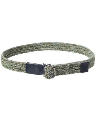 Ferragamo Woven & Leather Belt