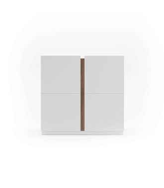 HERDASA Recibidor Zapatero Modelo 516 Acabado Blanco/nogal Claro, 90 X 95 X 35 (alto X Ancho X Fondo)
