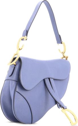 Dior Saddle Handbag Leather Medium shoulder bag - Blauw