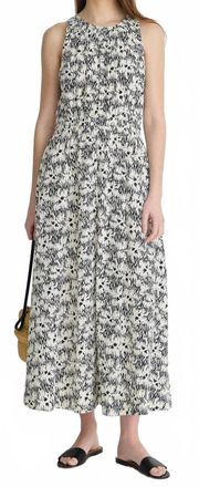 Apiece Apart Textured Bali Tank Midi Dress In Tropical Midnight