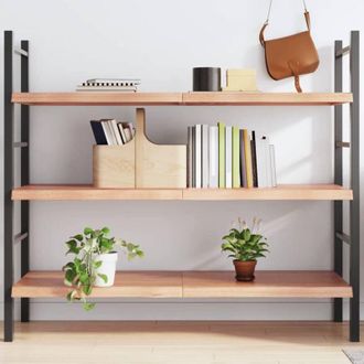 vidaXL Vidaxl - Furniture Limited - Estante Pared Madera Roble Tratada Marr&oacute;n