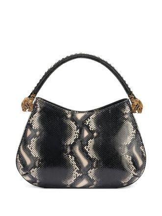 Roberto Cavalli embossed-leather shoulder bag - women - Cotton/Elastane/Bos Taurus - One Size - Black
