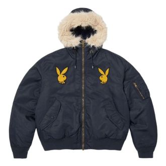 SUPREME x Playboy SS26 Hooded MA-1 Navy SUP-SS26-052-NVY