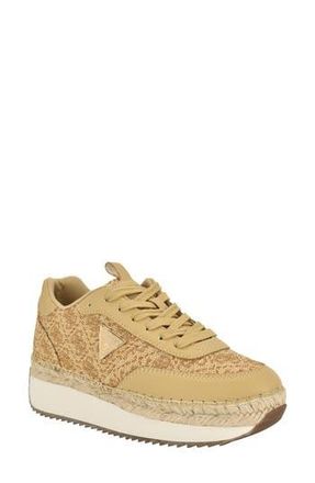 Guess Stefen 3 Espadrille Platform Sneaker in Gold at Nordstrom Rack, Size 6.5