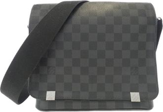Louis Vuitton Damier Graphite Graphite Gray Damier Graphite Coated Canvas Shoulder Bag (Pre-Owned)