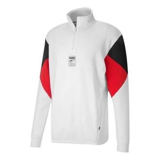 Puma Rebel Half-Zip TR White Black Red 585280-02