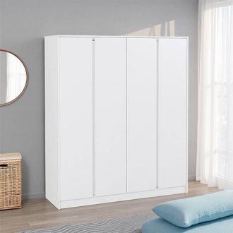 Seconique Malvern 4 Door Wardrobe in White