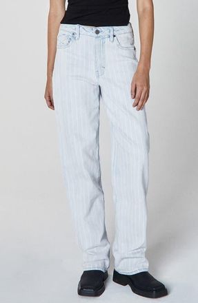 Unpublished Rumi Stripe High Waist Wide Leg Jeans in Tigra at Nordstrom, Size 29