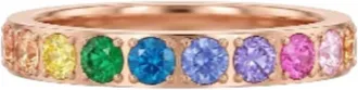 Qudo Womens Spacer Eternity Ring In Rosegold Multi Color