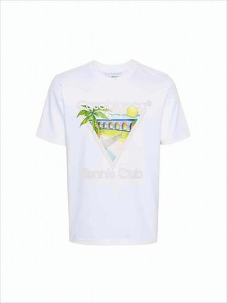 Casablanca White Graphic Print T-Shirt